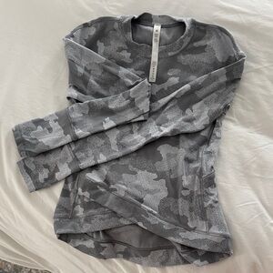 lululemon athletica Charcoal Camo Crew Neck Sweater